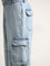 Nuon Blue Mid Rise Relaxed Fit Jeans