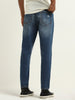 Nuon Blue Washed Mid Rise Slim Fit Jeans