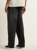 Nuon Charcoal Mid-Rise Wide Leg Fit Jeans