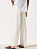 Nuon Off-White Mid-Rise Wide Leg Fit Jeans