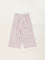 Utsa Kids Light Purple Cotton Striped High-Rise Palazzos