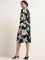 Wardrobe Black Printed Polyester Shirt Dress