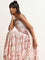 Bombay Paisley Peach Printed Tiered Dress