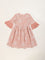 Utsa Kids Dull Pink Floral Design A-Line Cotton Dress (8 -14yrs)