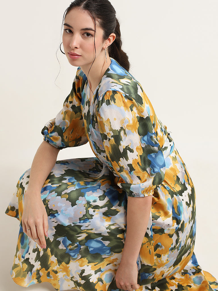 Wardrobe Multicolour Floral Print Midi Dress