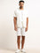 Ascot Off-White Solid Cotton Blend Relaxed Fit Shirt