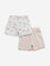 HOP Baby Pink Printed Shorts - Pack of 2