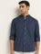 Ascot Indigo Solid Relaxed-Fit Cotton Shirt