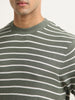 Ascot Dark Sage Striped Relaxed-Fit T-Shirt