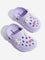 Yellow Lilac Unicorn Applique-Detailed Clogs