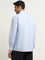 WES Formals Light Blue Solid Slim-Fit Shirt