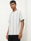 Nuon Light Grey Striped T-Shirt