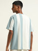 Nuon Teal Striped T-Shirt