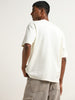Nuon Off-White Spiral Text Relaxed-Fit Cotton T-Shirt
