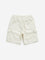 HOP Kids Off-White Cargo-Style Mid-Rise Cotton Shorts