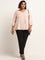 Gia Peach Pintuck Cotton Blouse