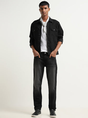 Nuon Charcoal Faded Mid - Rise Slim - Fit Jeans