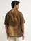 Nuon Brown Abstract Design Relaxed-Fit Shirt