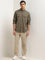 WES Casuals Olive Solid Relaxed-Fit Shirt