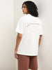 Studiofit Off-White Text Design T-Shirt