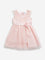 HOP Kids Pink Rosette-Detailed A-Line Mesh Dress