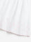 HOP Baby White Empire Line Floral Embroidered Cotton Dress