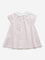 HOP Baby Pink Polka Dot Design A-Line Cotton Dress