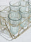 Westside Home Gold Chai Caddy with Six Glasses