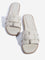 LUNA BLU Ivory Multi-Strap Slides