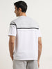 WES Lounge Light Grey Striped Relaxed-Fit T-Shirt