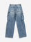 Y&F Kids Blue Straight - Fit Mid - Rise Jeans