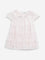 HOP Baby Light Pink Floral Embroidered Tiered Dress