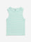 Y&F Kids Mint Striped Ribbed Textured Cotton Top