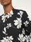 ETA Black Floral Printed Resort-Fit Cotton Shirt