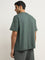 WES Lounge Dark Green Striped Relaxed-Fit T-Shirt