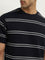 WES Lounge Navy Striped Relaxed-Fit T-Shirt