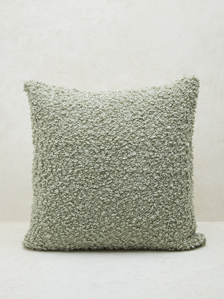 Westside Home Mint Teddy Fleece Cushion Cover