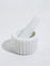 Westside Home White Ribbed Textured Marble Mortar and Pestle