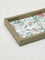 Westside Home Dark Green Floral Design Enamel Tray