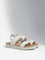 LUNA BLU Ivory Multi-Strap Slingback Sandals