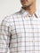 WES Casuals Beige Checkered Design Relaxed-Fit Cotton Shirt