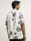 Nuon Off-White Floral Printed Relaxed-Fit Shirt