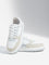 LUNA BLU White Colour-Blocked Lace-Up Sneakers