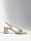 LUNA BLU Beige Multi-Strap Block Heel Sandals