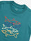 HOP Kids Teal Shark Embroidered Cotton T-Shirt