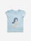 HOP Kids Light Blue Mermaid Design Cotton T-Shirt