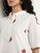 Bombay Paisley White Floral Printed Cotton Shirt Dress