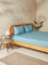 Westside Home Dusty Blue Double Bed Fitted Sheet and Pillowcase Set