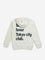 Y&F Kids Off-White Text Printed Sweatshirt