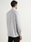 WES Formals Grey Relaxed-Fit Cotton Shirt